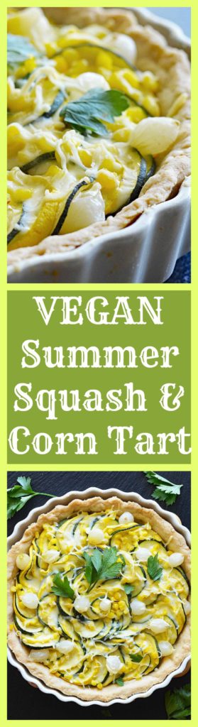 Vegan Summer Squash and Corn Tart