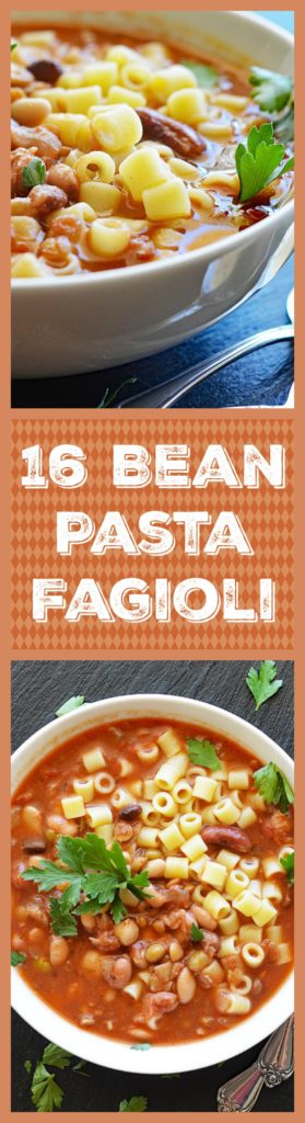 16 Bean Pasta e Fagioli (Pressure Cooker/Stove Top)