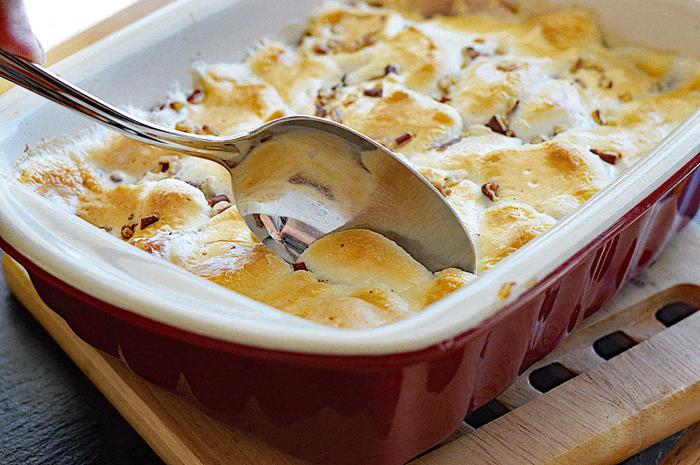 VEGAN Sweet Potato Casserole with Marshmallows