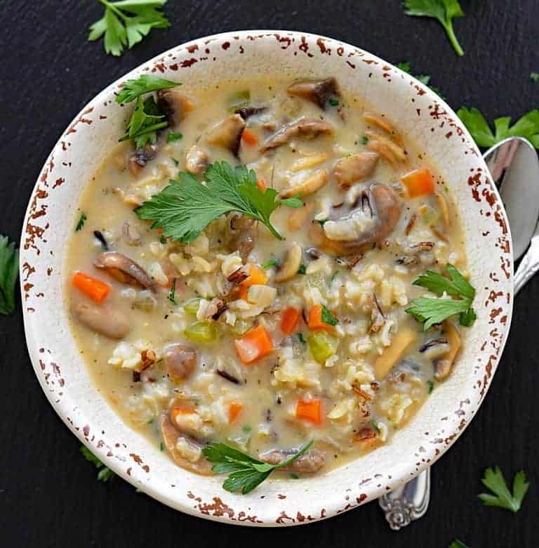 Easy Vegan Wild Rice and Mushroom Soup Living Vegan