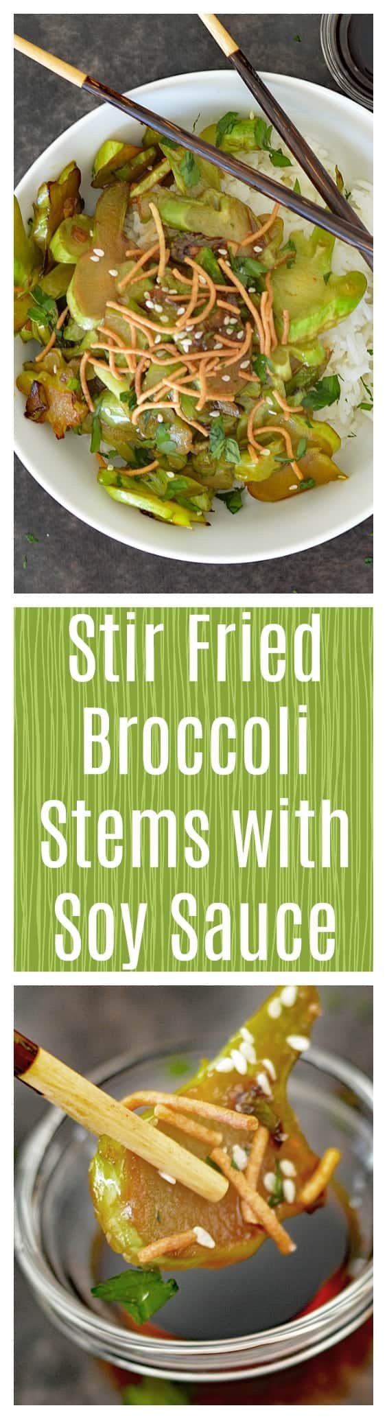 Stir Fried Broccoli Stems
