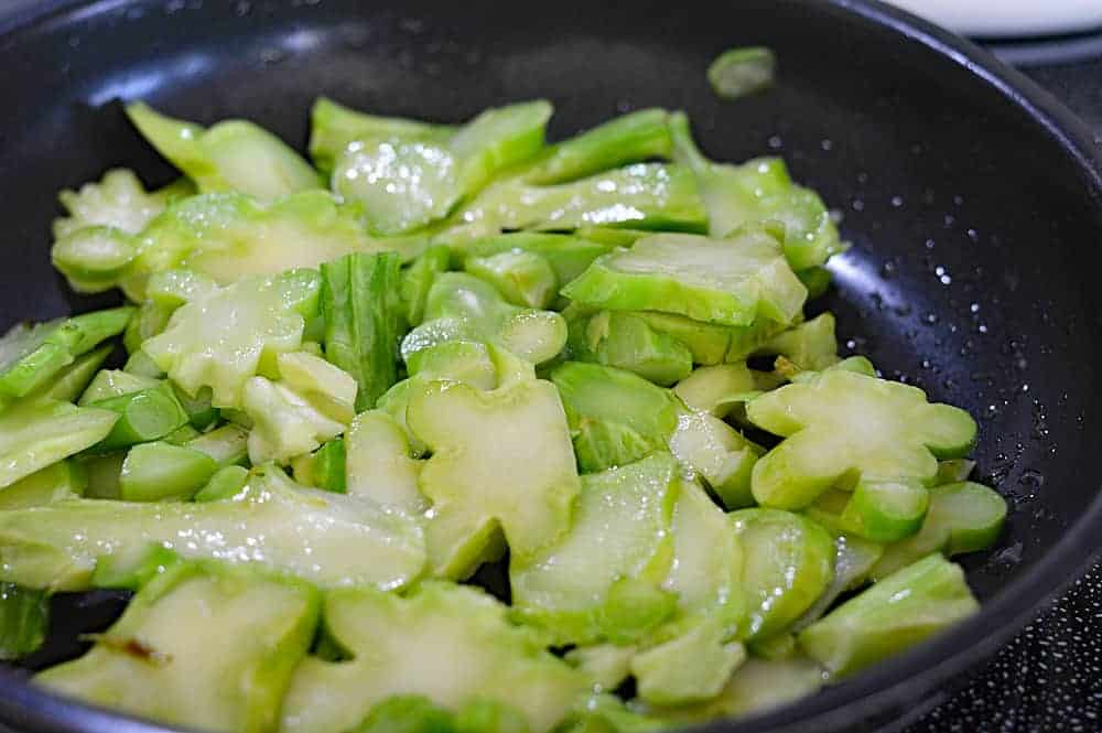 Stir Fried Broccoli Stems