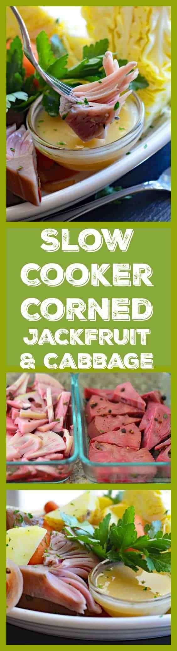 Slow Cooker Corned Jackfruit and Cabbage