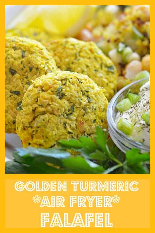Golden Turmeric Air Fryer Falafel