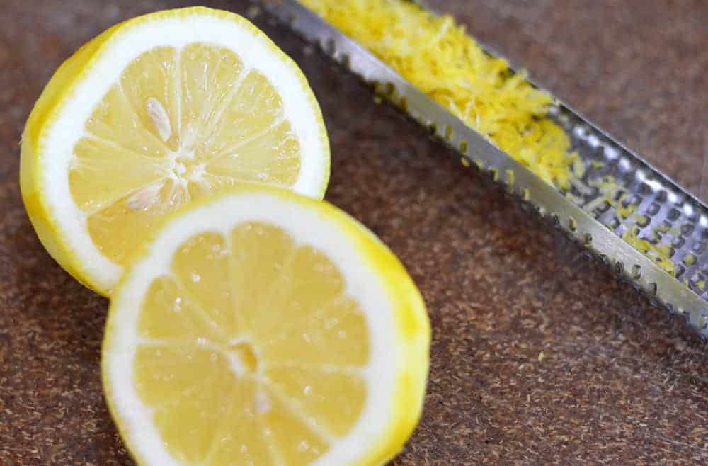 Lemons and lemon zest grated