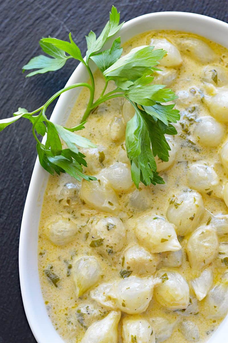 How To Make Easy Pearl Onions In Cream Sauce Living Vegan