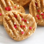 Heart Shaped Vegan Peanut Butter Cookies Hero Shot