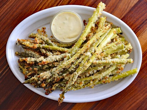Panko Roasted Asparagus - Living Vegan