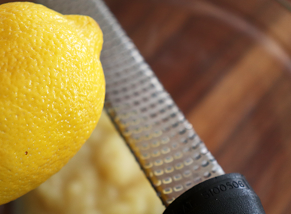 Adding lemon zest