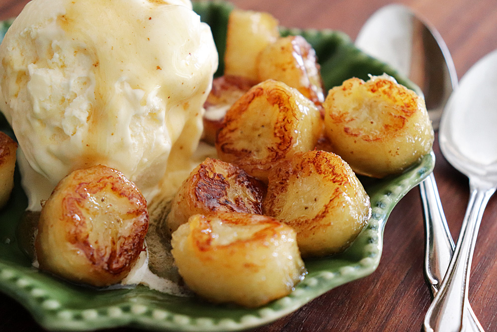 Plated Brown Sugar Bananas Recipe